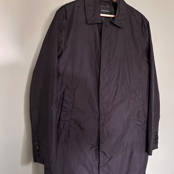 CLUB MONACO Black Nylon Trench - Picture 2 of 9